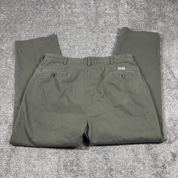 Vintage Polo Ralph Lauren Chino Pants Mens 38 x 30 Pleated *Missing Button* - Picture 4 of 14